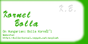 kornel bolla business card